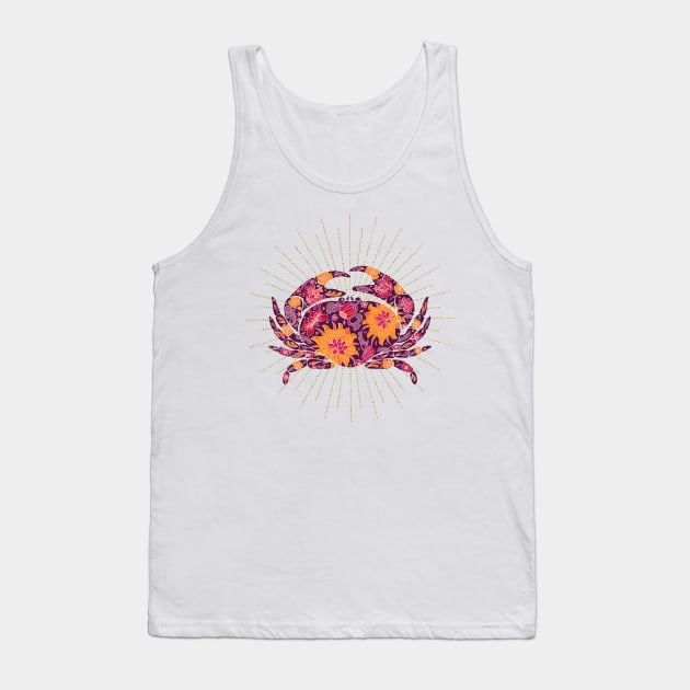 Floral crab Tank Top by Home Cyn Home 